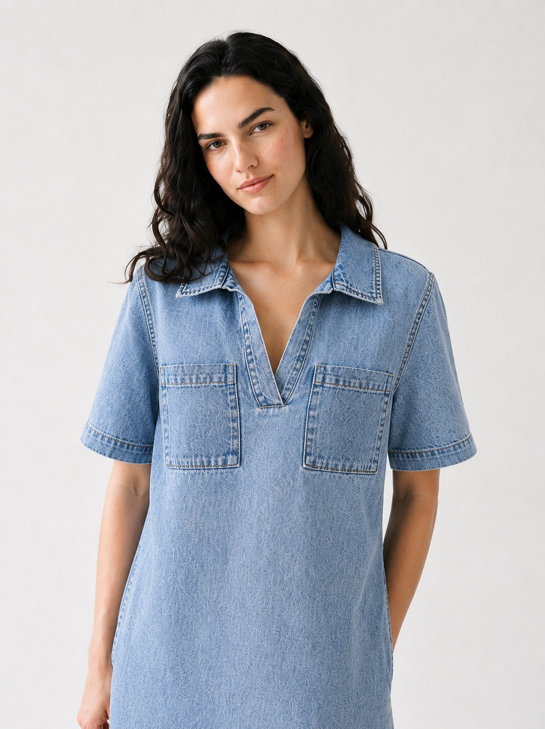 Jeanskleid ELIN light blue