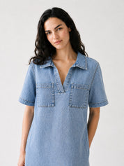 Jeanskleid ELIN light blue