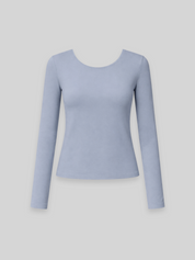 Longsleeve LINDA long dusty blue