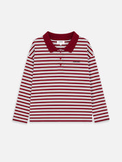Longsleeve NORA gestreift in cherry und weiß