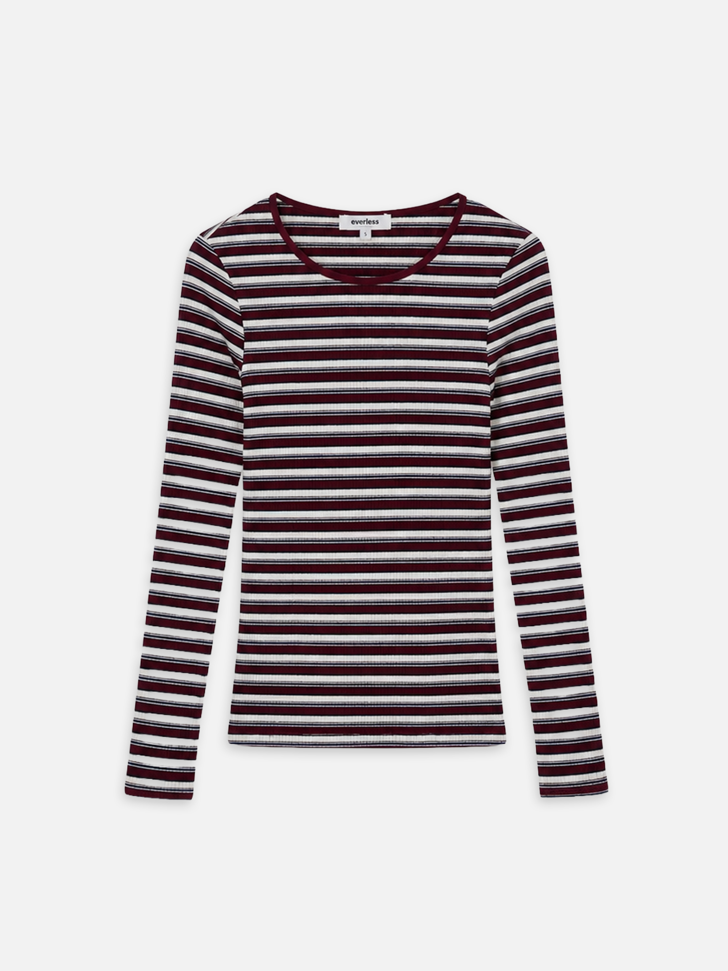 Longsleeve LINNEA burgundy striped