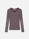 Longsleeve LINNEA burgundy striped