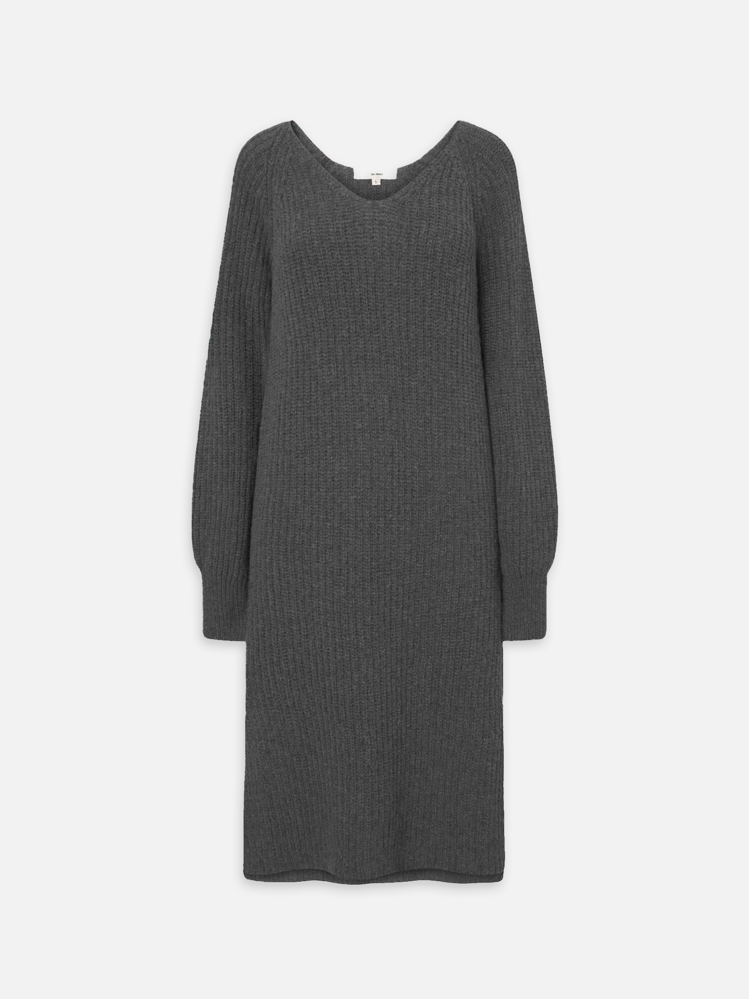 Langes Strickkleid MAJA in Grau