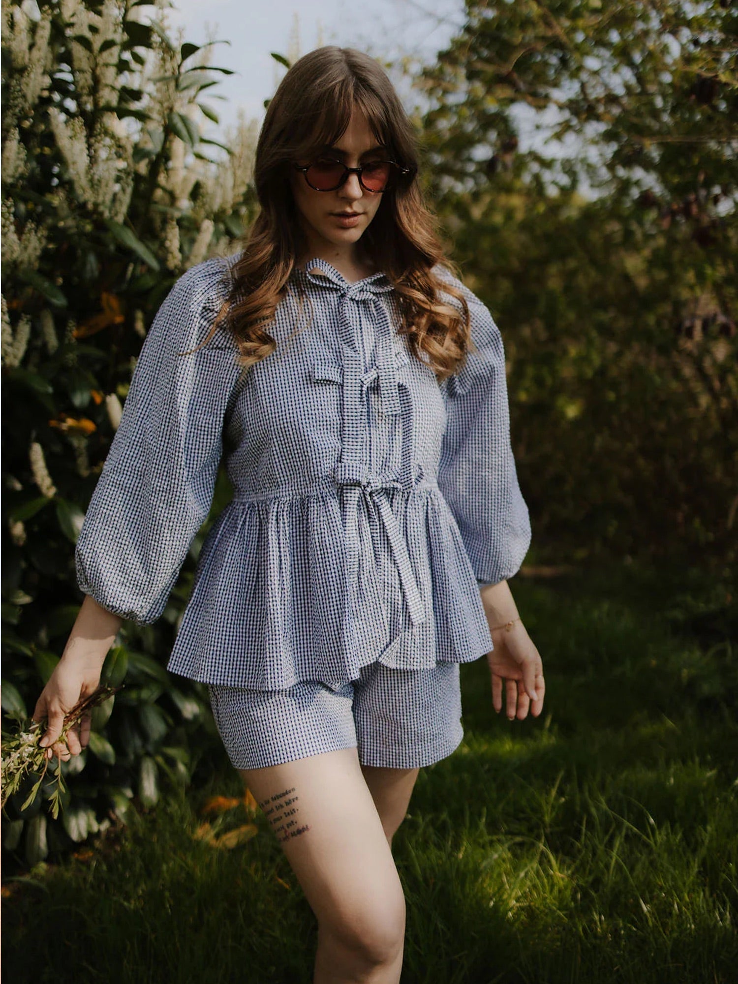 Bluse FENJA gingham summer night