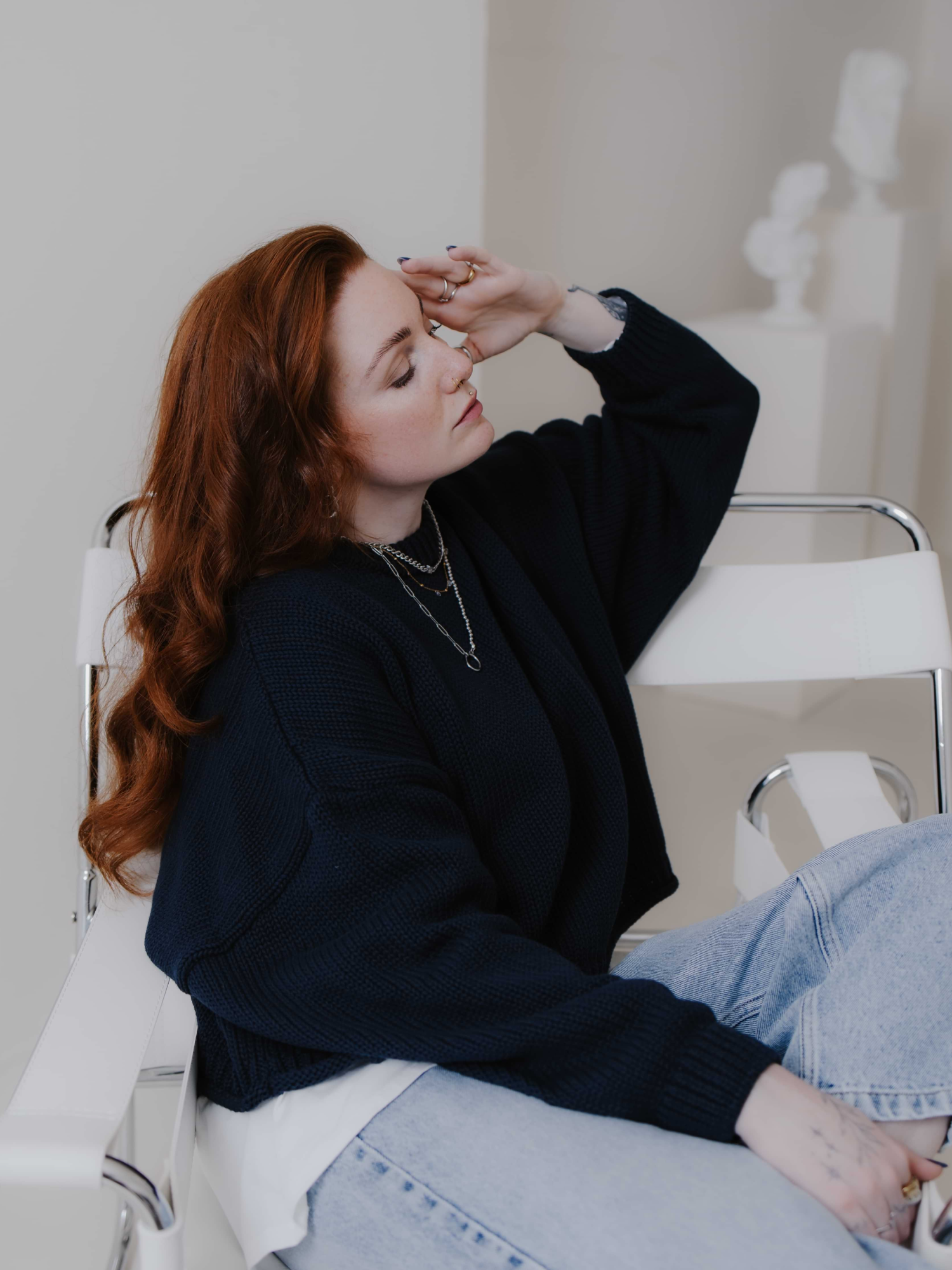 Strickpullover IVA midnight blue