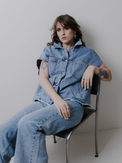 Jeansweste KARI blue