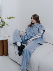 Jeansweste KARI blue