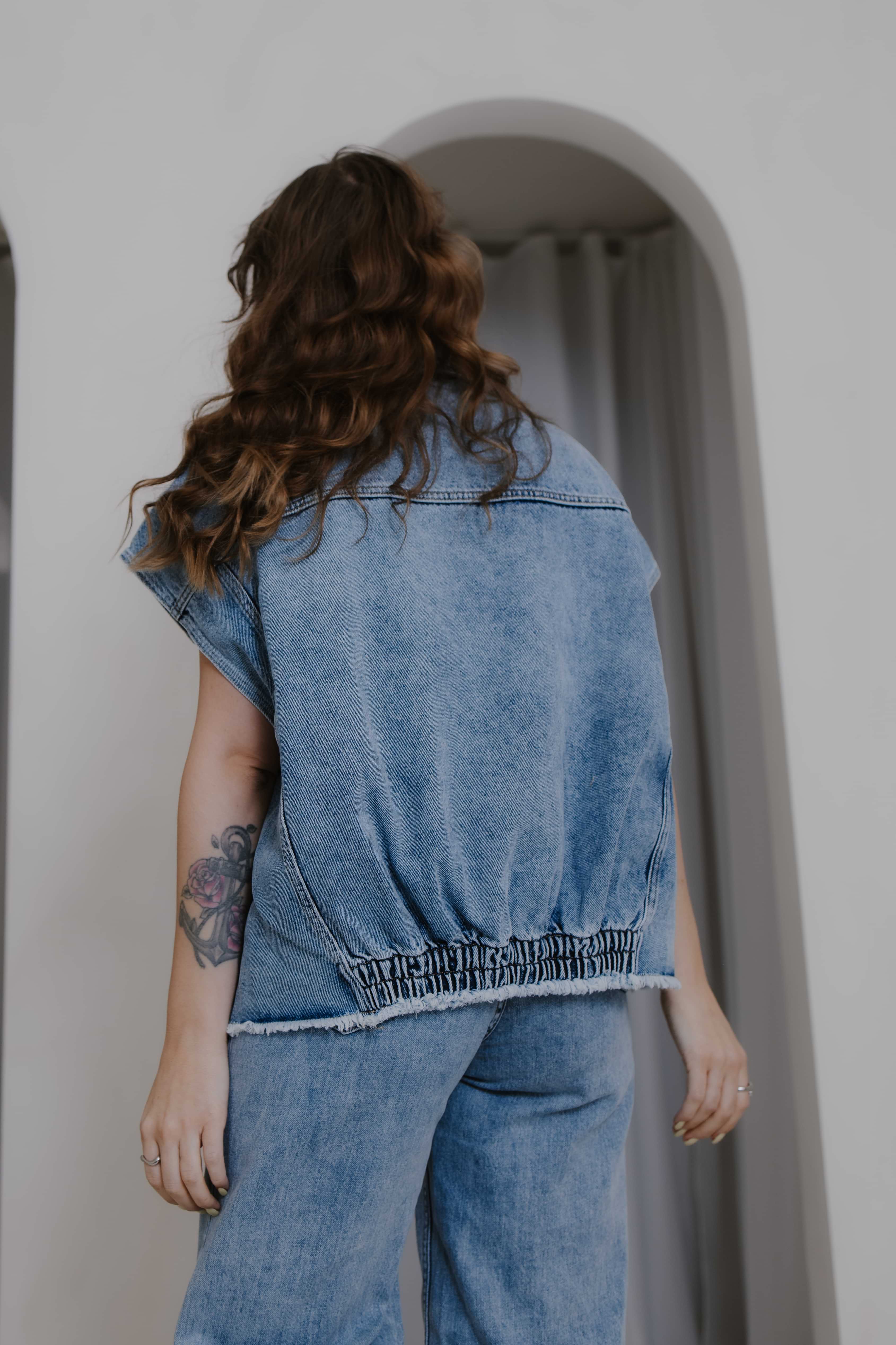 Jeansweste KARI blue