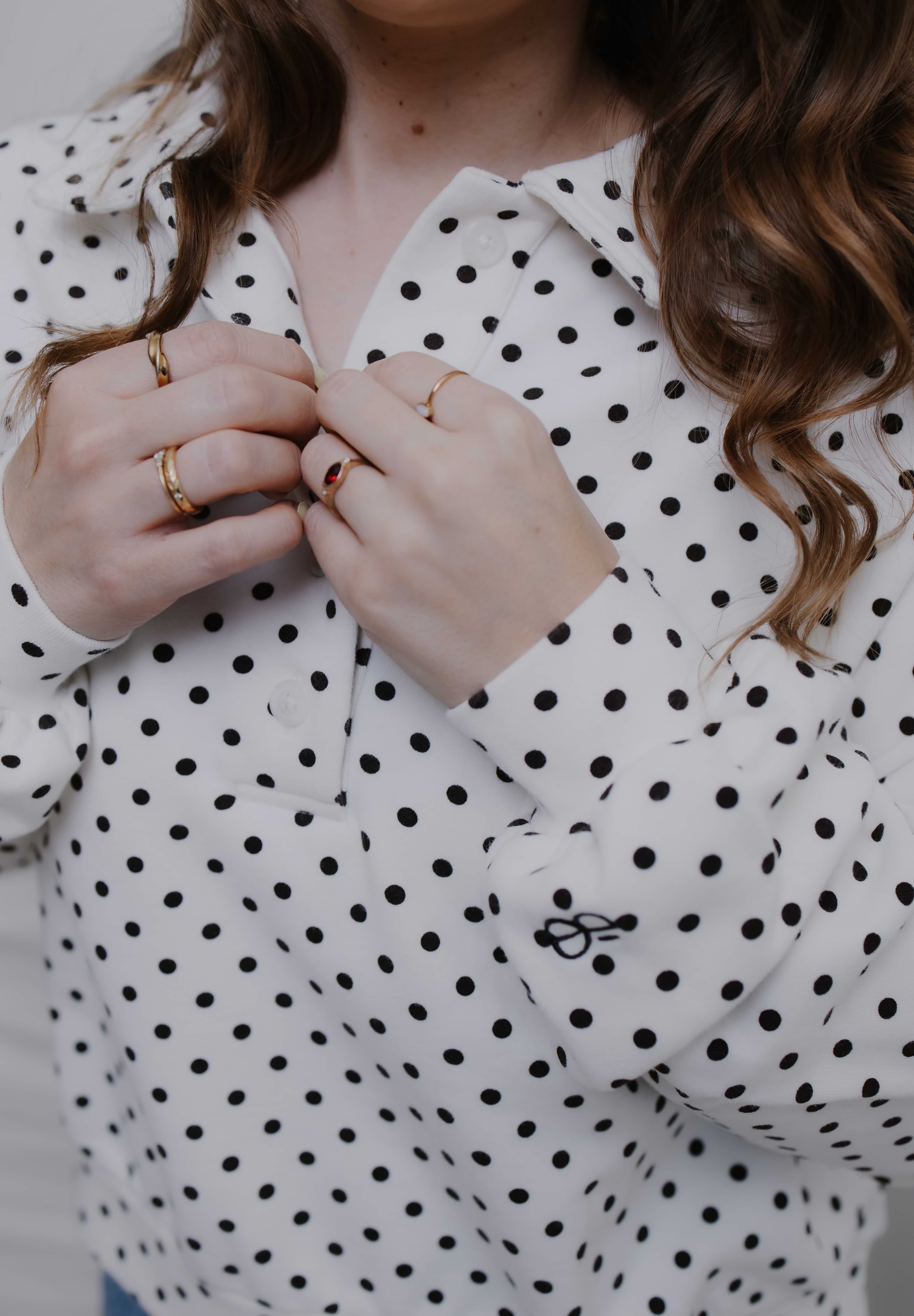 Sweater SUE cropped polka dot