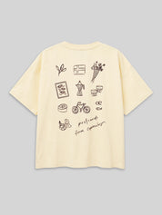 T-Shirt PHILIPPA classic butter yellow print