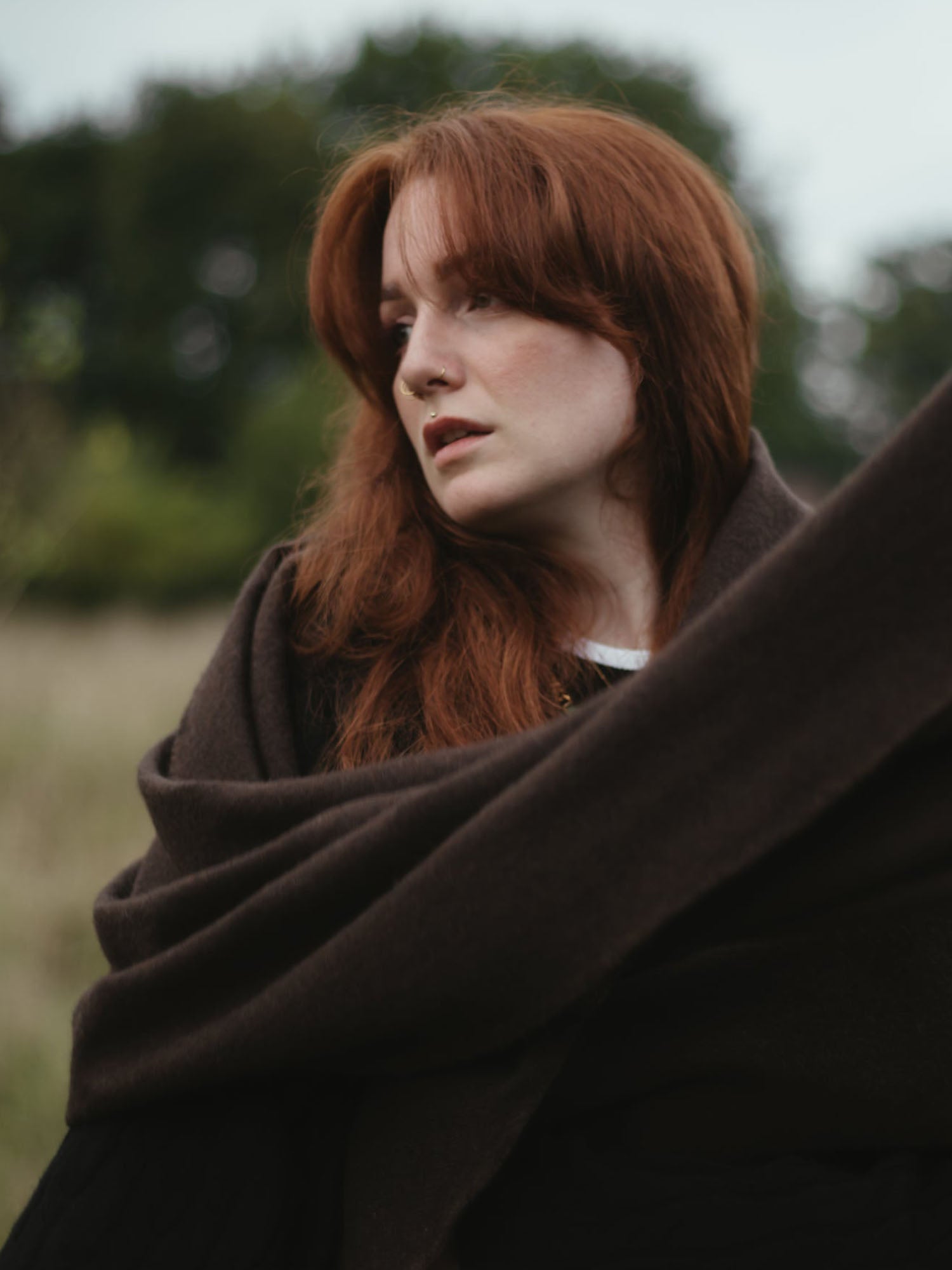 Wollschal PIPPA dark brown