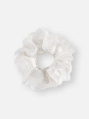 Scrunchie BRODERIE in Weiß mit Spitze