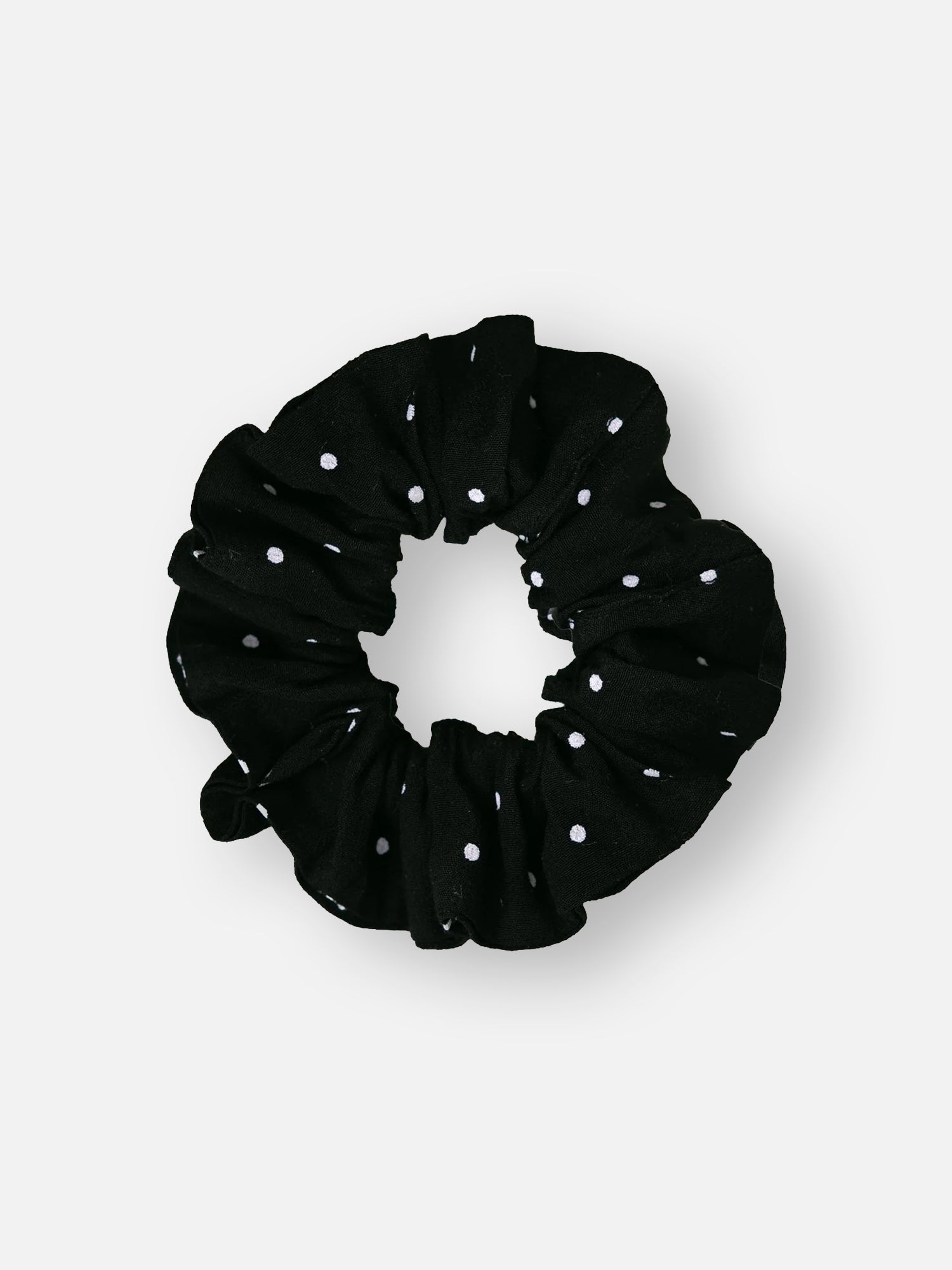 Schwarzer Scrunchie EVA mit weißem Punktemuster