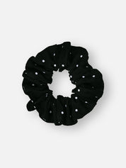 Schwarzer Scrunchie EVA mit weißem Punktemuster