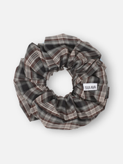 Scrunchie TARTAR in braun grau kariert von SUI AVA