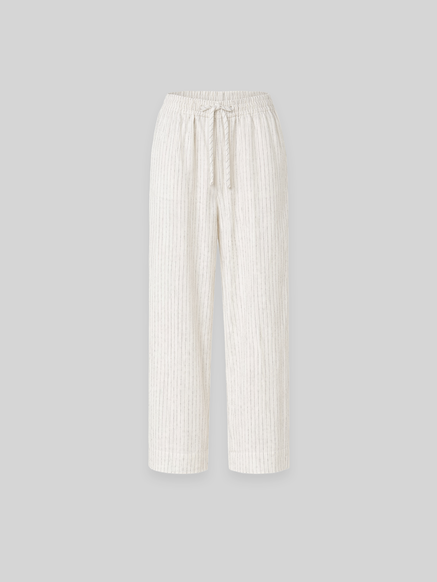 Leinenhose ZOE pinstripe white