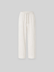 Leinenhose ZOE pinstripe white