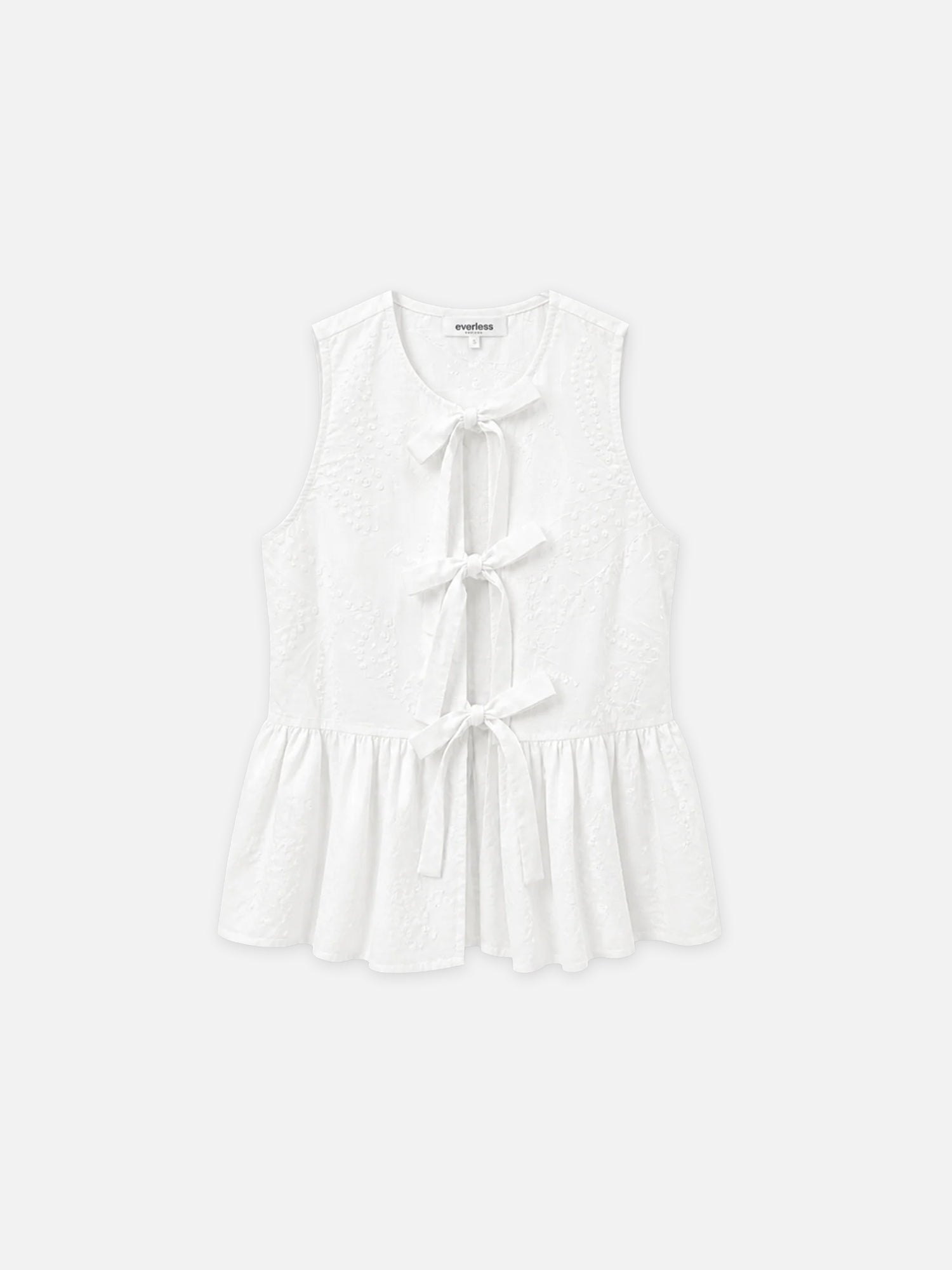 Bluse ALMA in Weiß mit Schleifen