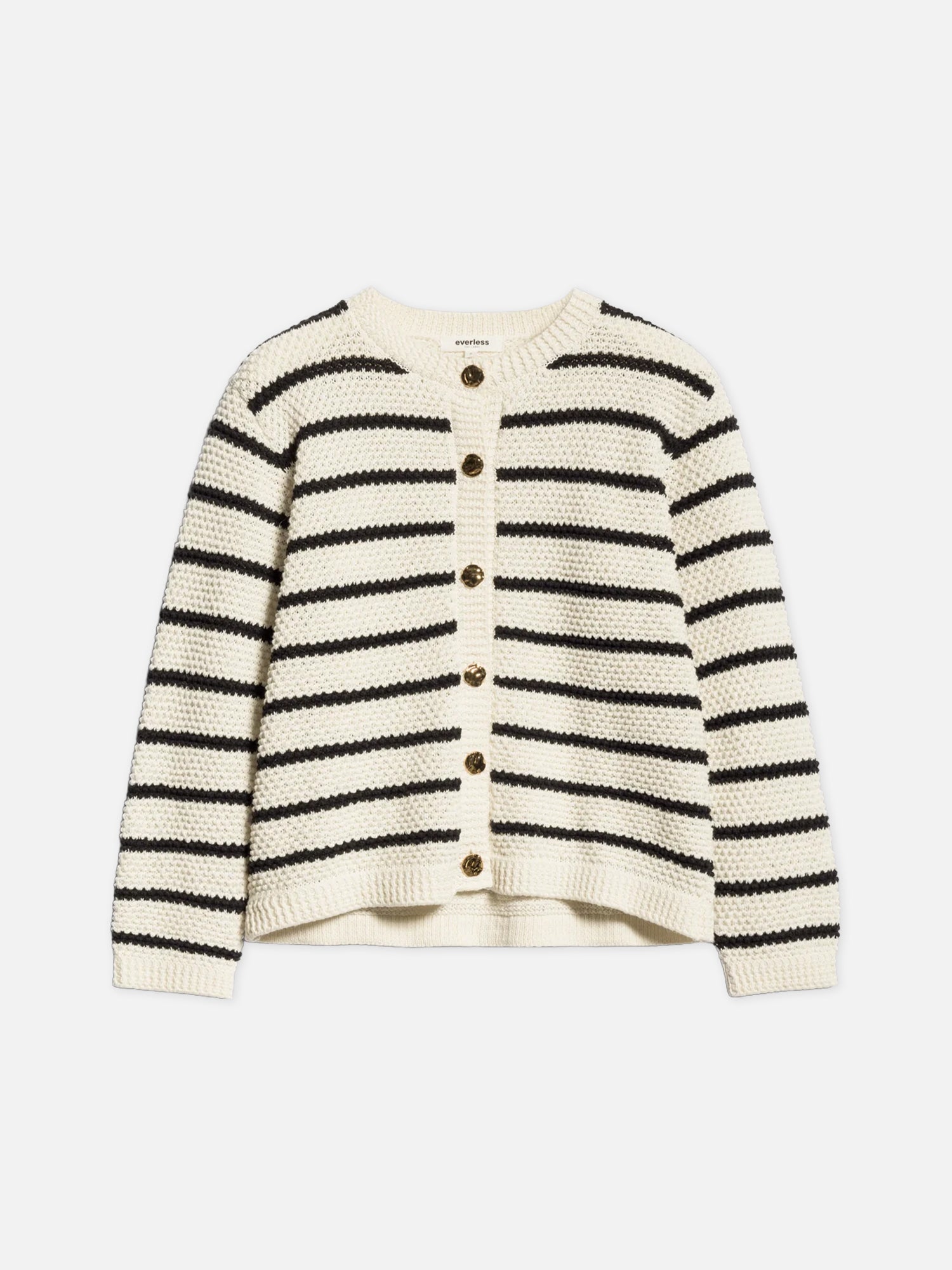 Strickjacke HENNI black/white striped