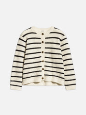 Strickjacke HENNI black/white striped