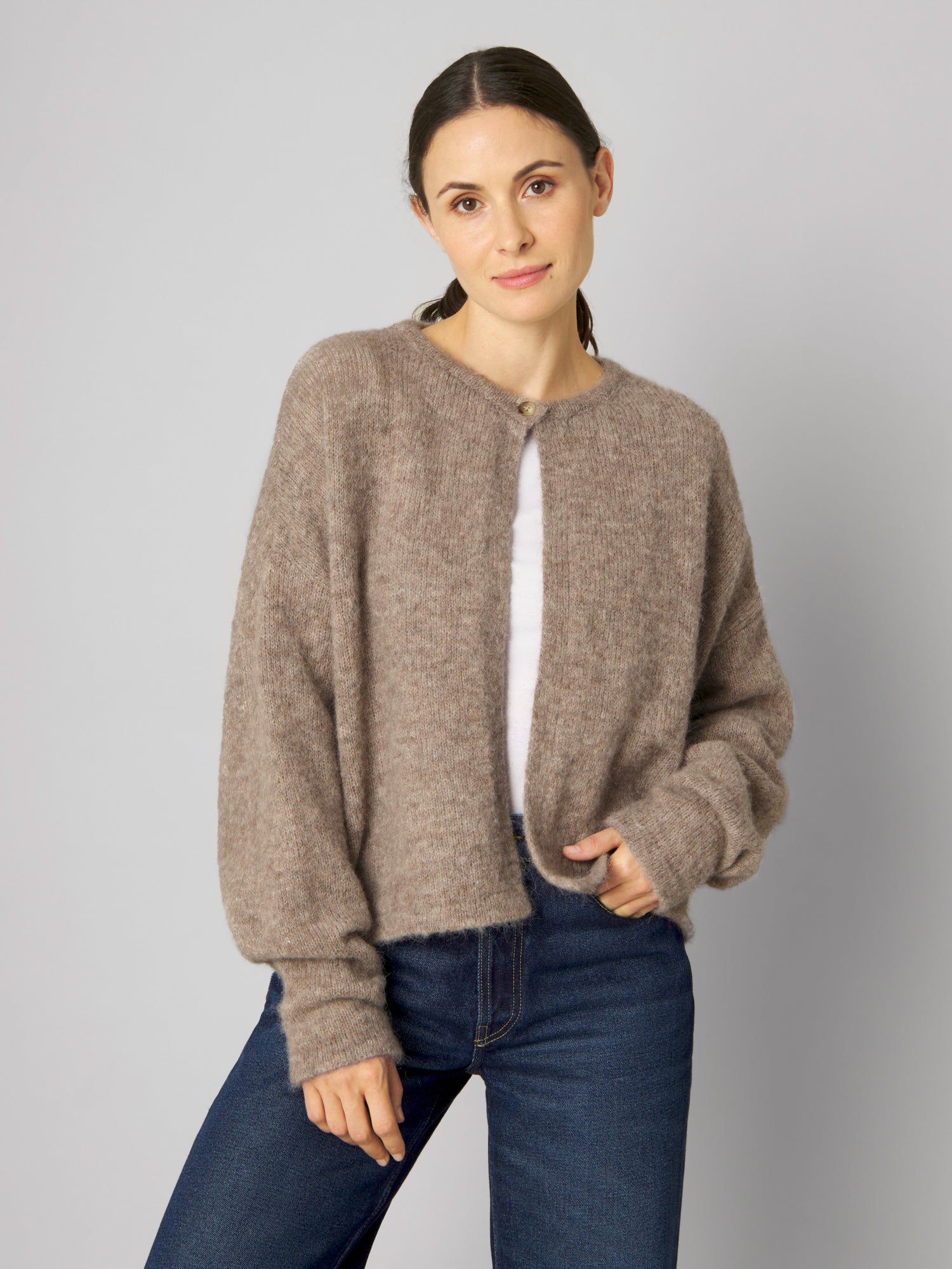 Strickjacke FRIDA sandy beige