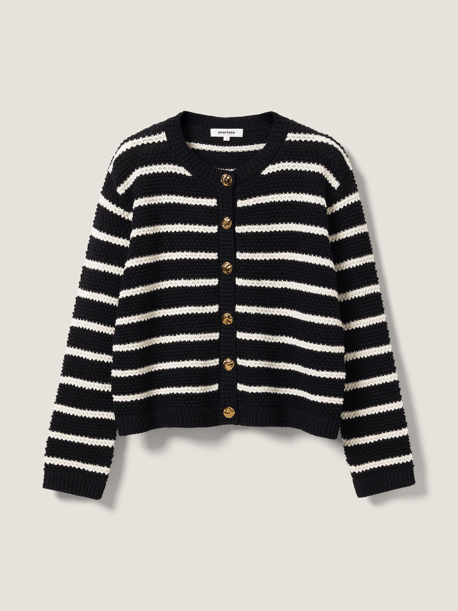 Strickjacke HENNI white/black striped