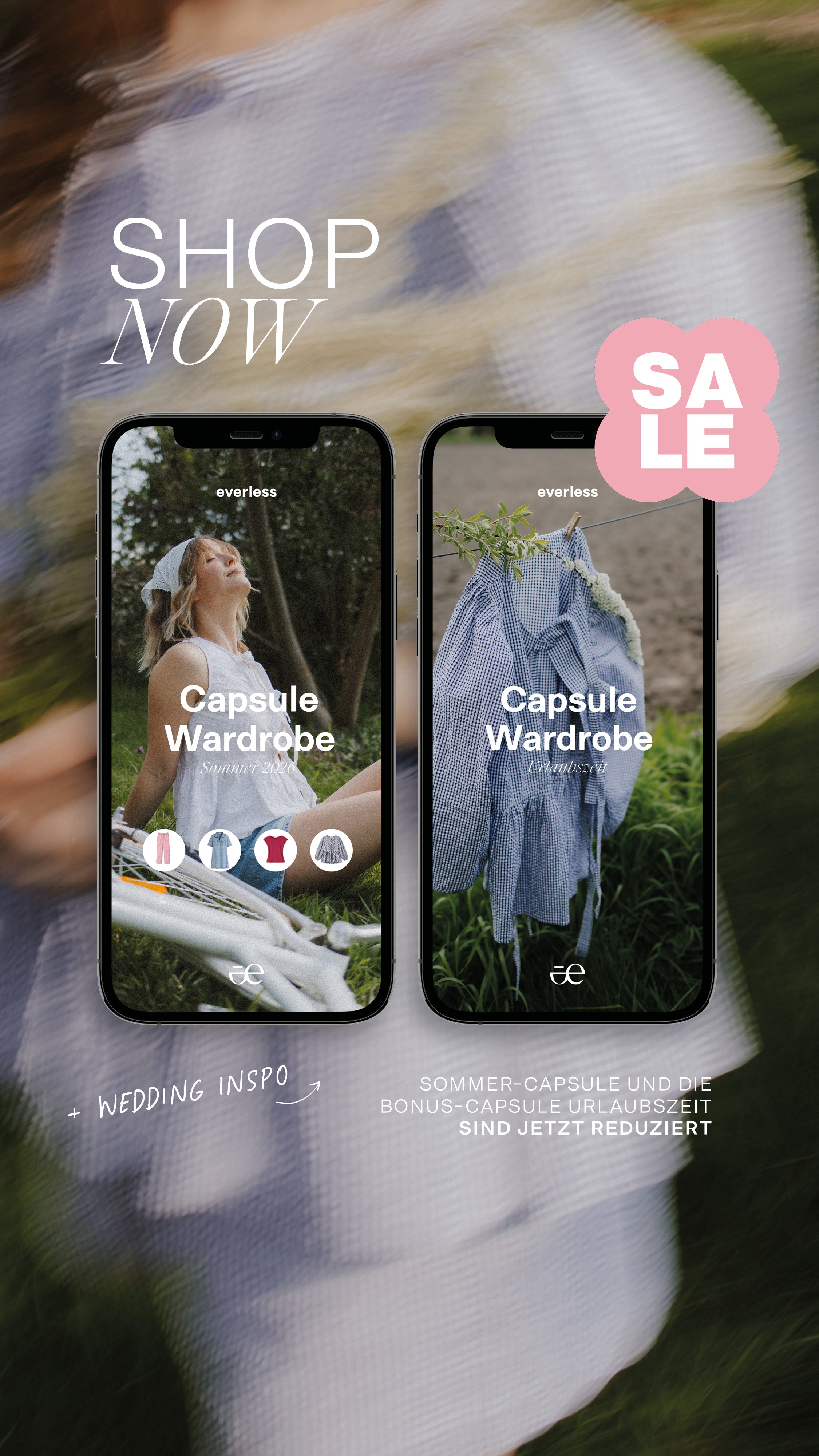 Banner Capsule Wardrobe SALE Sommer und Urlaubszeit Kapsel 2026