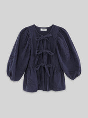 Bluse FENJA summer night embroidery
