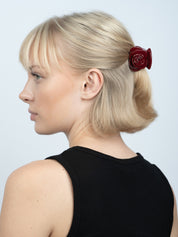 Haarklammer ROSIE mini bordeaux