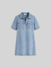 Jeanskleid ELIN light blue
