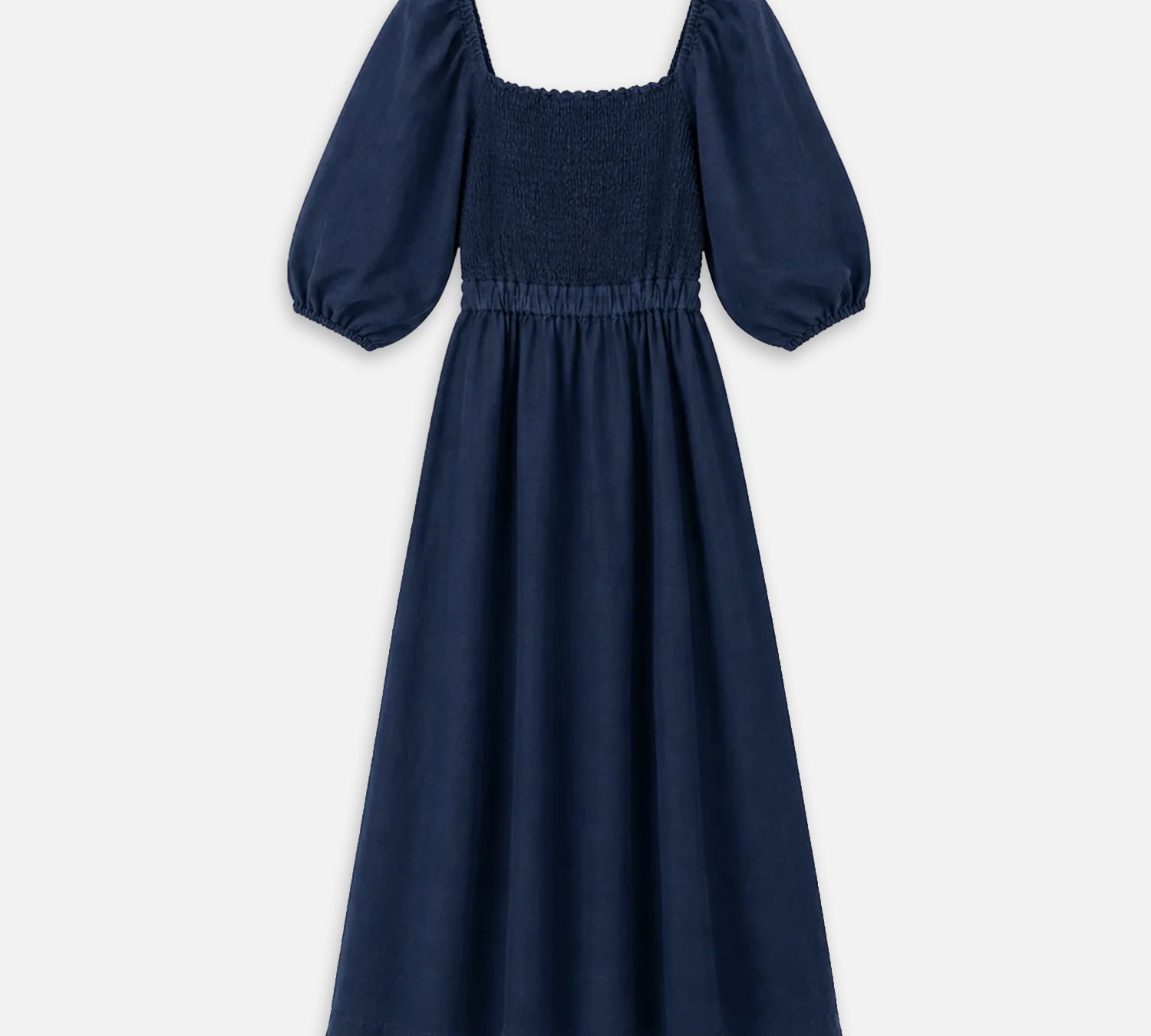 Kleid INGA in der summernight Farbe mit drei verschiedenen Wickeltechniken