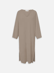 Langes Strickkleid MAURA in braun