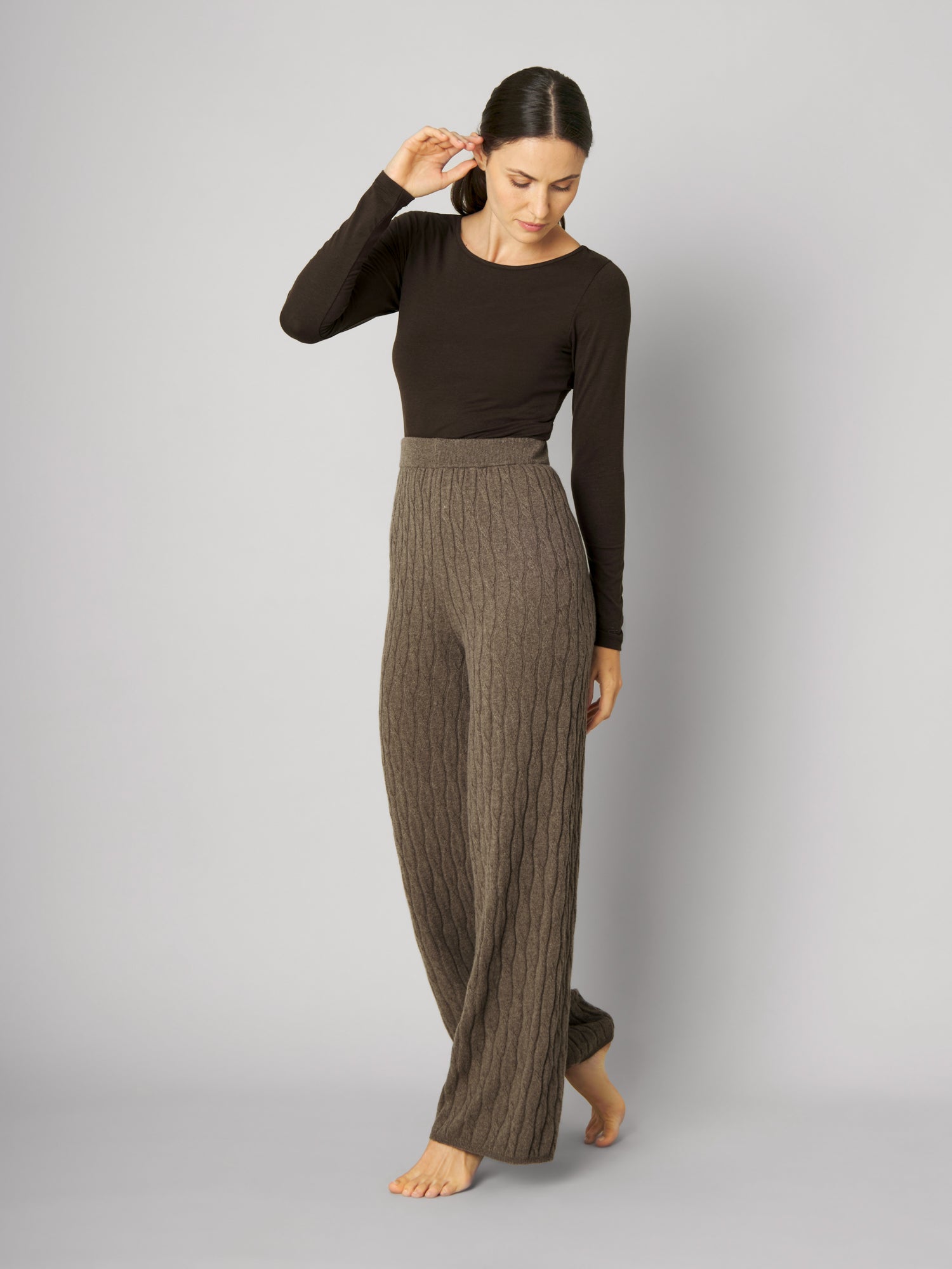 Strickhose MARLI brown melange