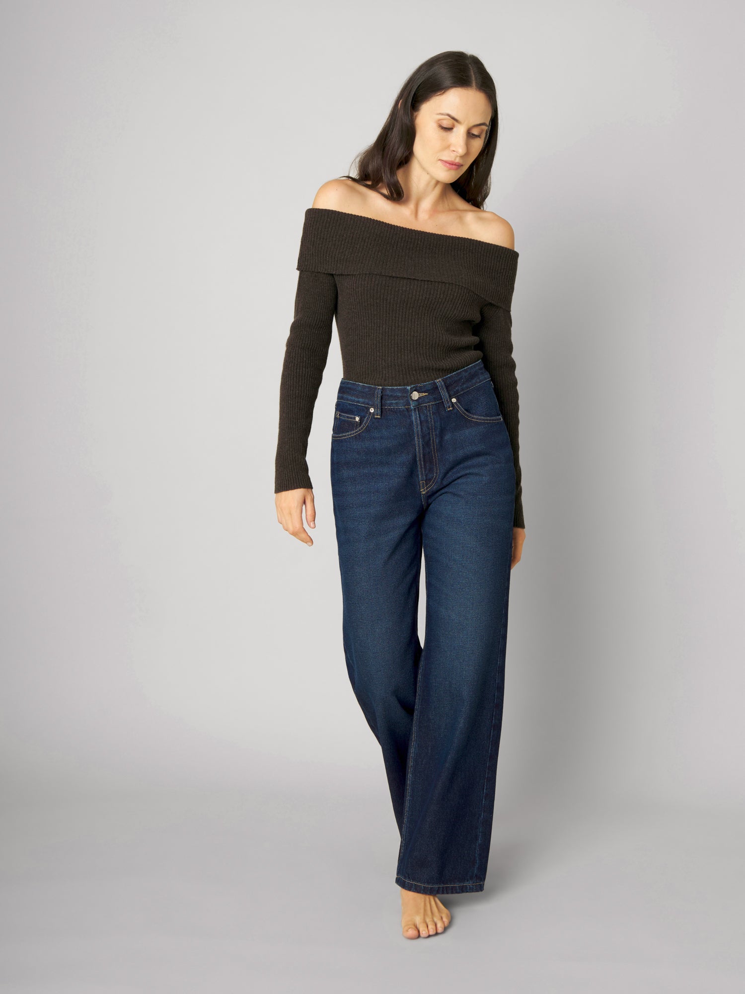 Strickpullover GRACE dark brown