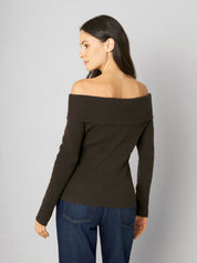 Strickpullover GRACE dark brown