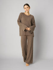 Strickpullover MILA brown melange