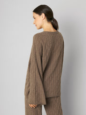 Strickpullover MILA brown melange