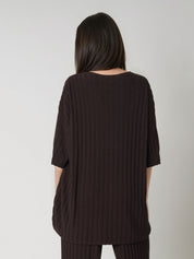 Strickshirt ANGI dark brown