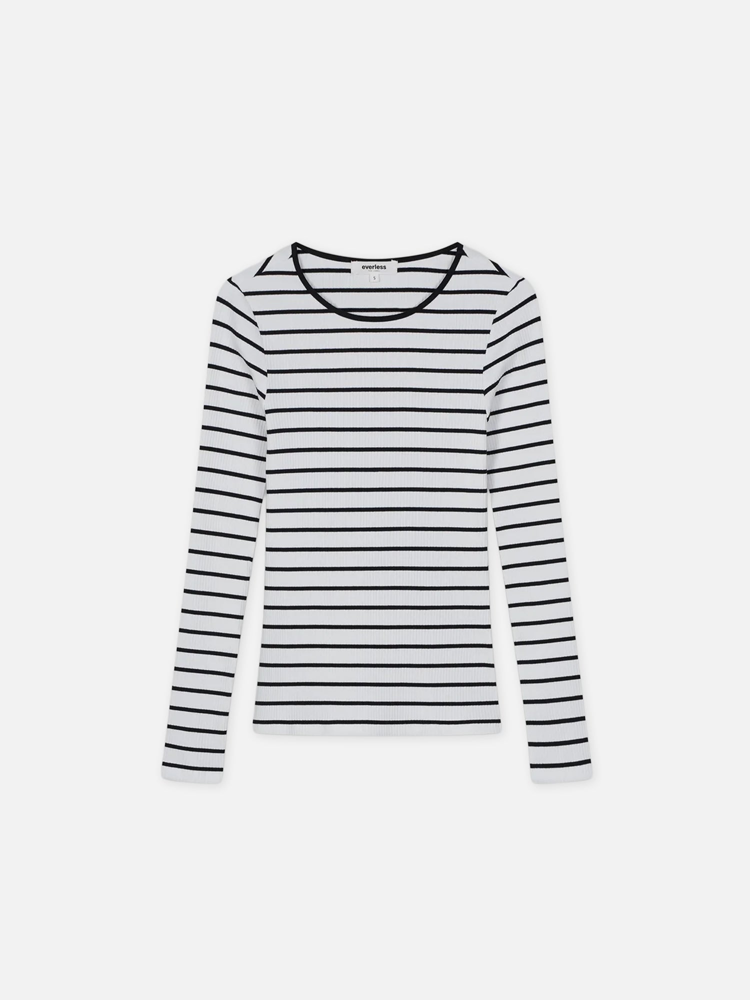 Longsleeve LINNEA in schwarz weiß gestreift