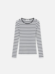 Longsleeve LINNEA in schwarz weiß gestreift