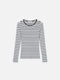 Longsleeve LINNEA white/black striped