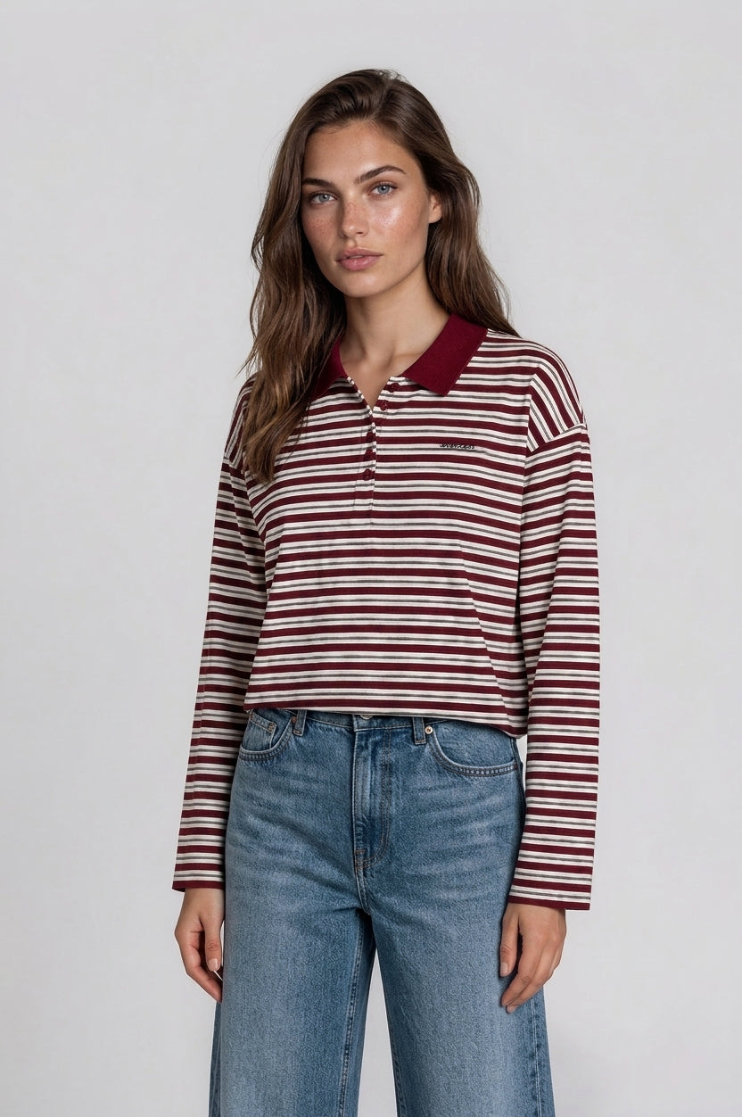 Longsleeve NORA cherry striped