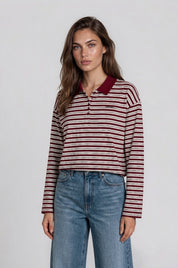 Longsleeve NORA cherry striped