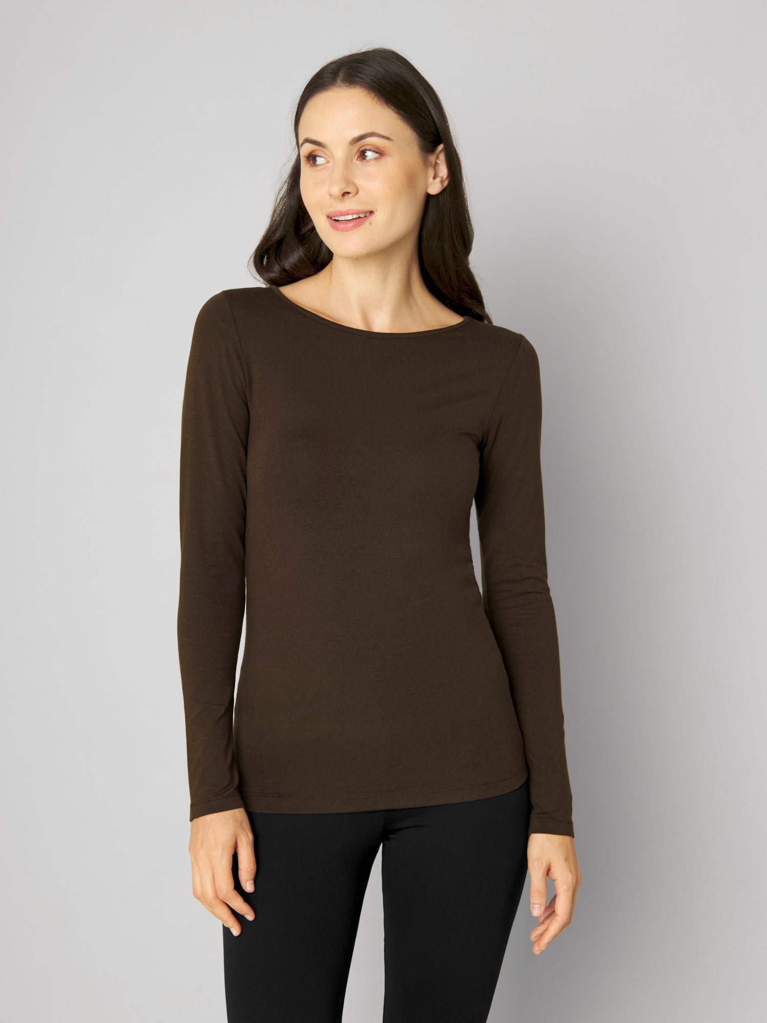 Longsleeve ISA dark brown