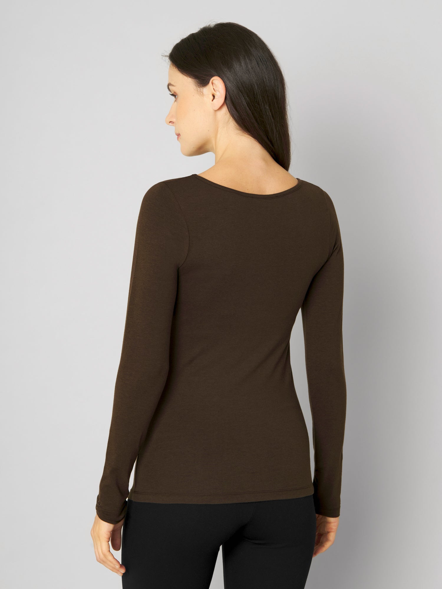 Longsleeve ISA dark brown