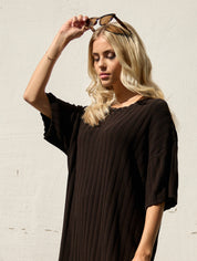 Strickshirt ANGI dark brown
