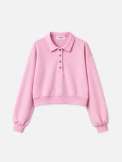 Sweater SUE cropped in Rosa