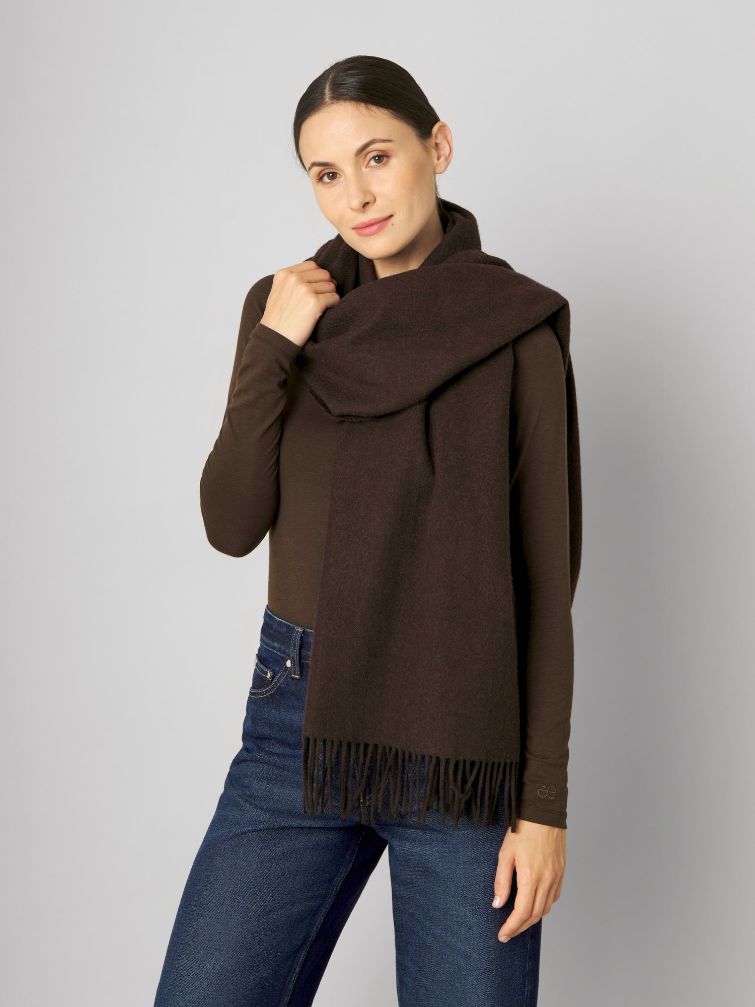 Wollschal PIPPA dark brown