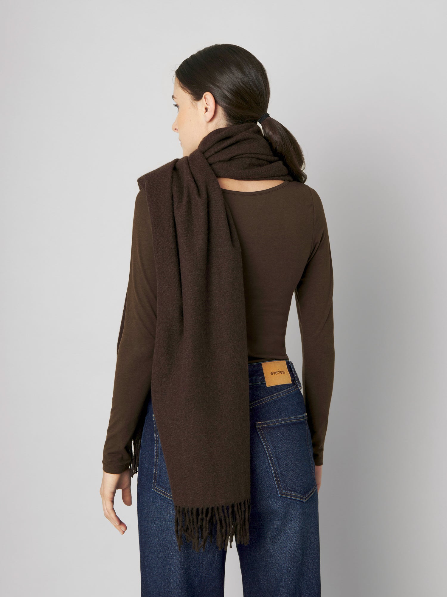 Wollschal PIPPA dark brown