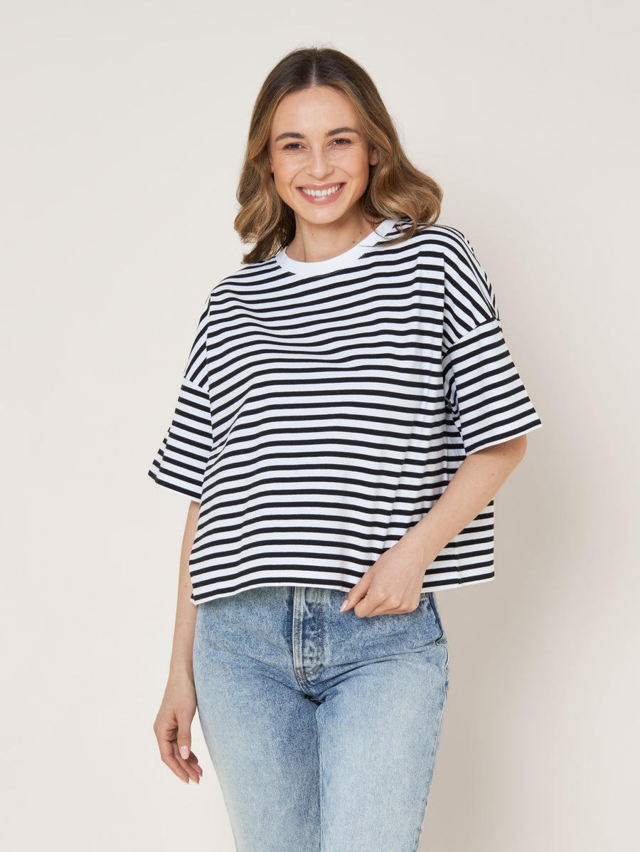 T-Shirt Philippa cropped striped